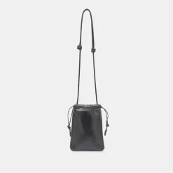 Evie Crossbody Pouch Black Snake Leather