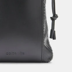 Evie Crossbody Pouch Black Snake Leather