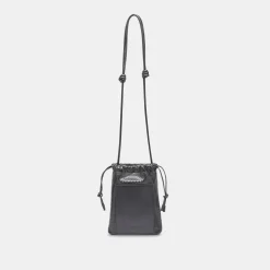 Evie Crossbody Pouch Black Snake Leather