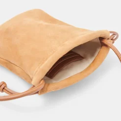 Evie Crossbody Pouch Rusty Oak Suede