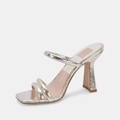 Fort Heels Light Gold Crackled Stella