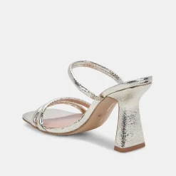 Fort Heels Light Gold Crackled Stella