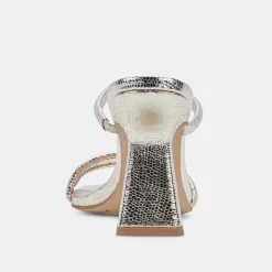 Fort Heels Light Gold Crackled Stella