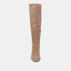 Fynn Wide Calf Boots Truffle Suede
