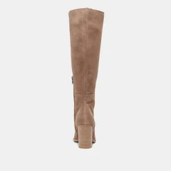 Fynn Wide Calf Boots Truffle Suede