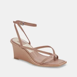 Gemini Wedges Cafe Leather