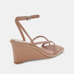 Gemini Wedges Cafe Leather