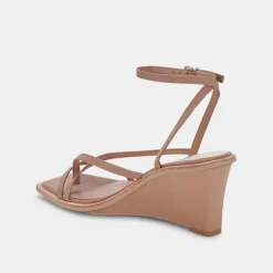 Gemini Wedges Cafe Leather