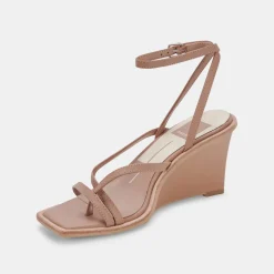 Gemini Wedges Cafe Leather
