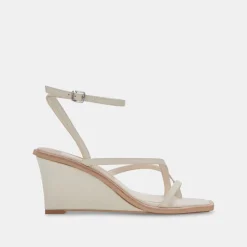 Gemini Wedges Ivory Leather