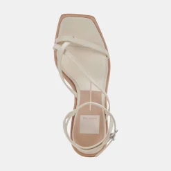 Gemini Wedges Ivory Leather