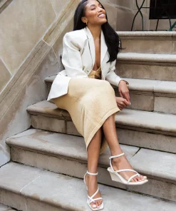 Gemini Wedges Ivory Leather