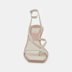 Gemini Wedges Ivory Leather