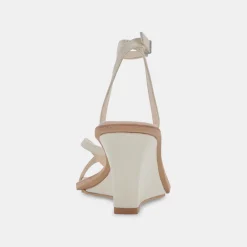 Gemini Wedges Ivory Leather