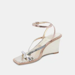 Gemini Wedges Metallic Multi Crackled Stella