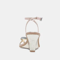 Gemini Wedges Metallic Multi Crackled Stella