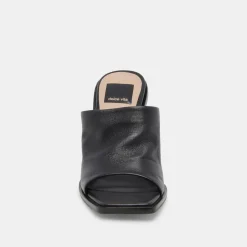 Gilded Wedges Black Leather