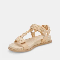 Gimra Sandals Lt Natural Raffia