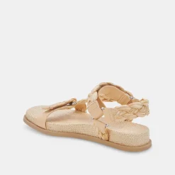 Gimra Sandals Lt Natural Raffia