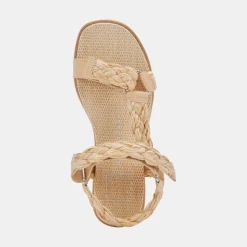 Gimra Sandals Lt Natural Raffia