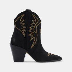 Ginni Booties Black Nubuck