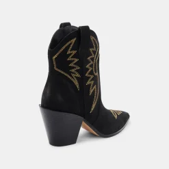 Ginni Booties Black Nubuck