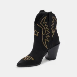 Ginni Booties Black Nubuck