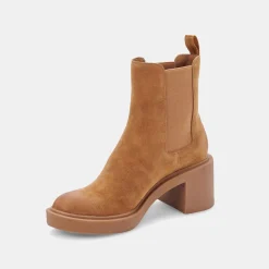 Gunner Booties Brown Suede