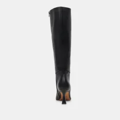 Gyra Wide Calf Boots Black Leather