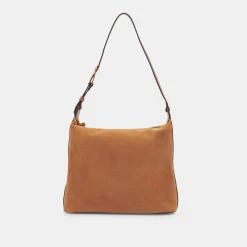 Hana Shoulder Bag Rusty Oak Suede