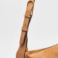 Hana Shoulder Bag Rusty Oak Suede