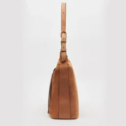 Hana Shoulder Bag Rusty Oak Suede