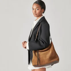 Hana Shoulder Bag Tobacco Suede