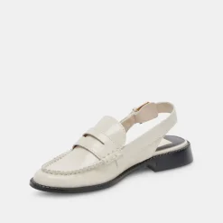 Hardi Loafers Ivory Crinkle Patent