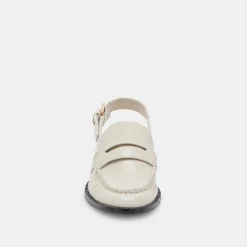 Hardi Loafers Ivory Crinkle Patent