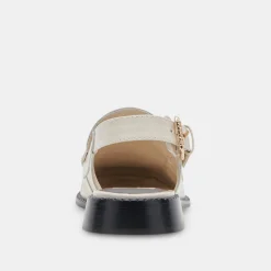 Hardi Loafers Ivory Crinkle Patent