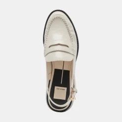 Hardi Loafers Ivory Crinkle Patent