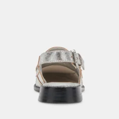 Hardi Loafers Silver Crackled Leather