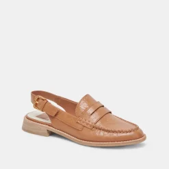 Hardi Loafers Tan Crinkle Patent