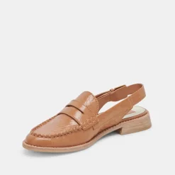 Hardi Loafers Tan Crinkle Patent