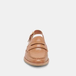 Hardi Loafers Tan Crinkle Patent