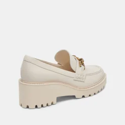 Harlen Loafers Ivory Crinkle Patent