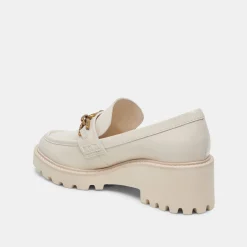 Harlen Loafers Ivory Crinkle Patent