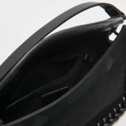 Harper Shoulder Bag Black Suede