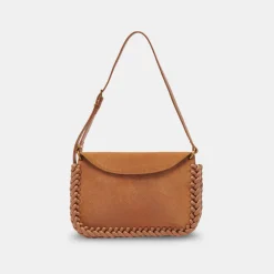 Harper Shoulder Bag Rusty Oak Suede