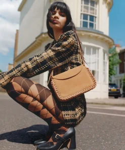 Harper Shoulder Bag Rusty Oak Suede