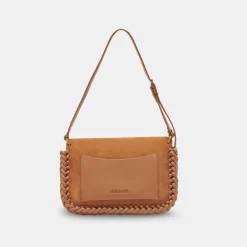 Harper Shoulder Bag Rusty Oak Suede