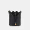 Harriet Bucket Bag Black Snake Leather