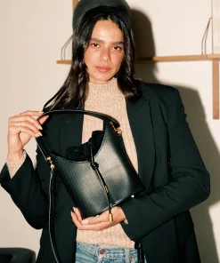 Harriet Bucket Bag Black Snake Leather