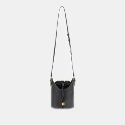 Harriet Bucket Bag Black Snake Leather